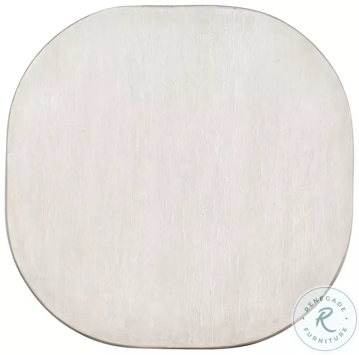 Keaton Pearl White Accent Table