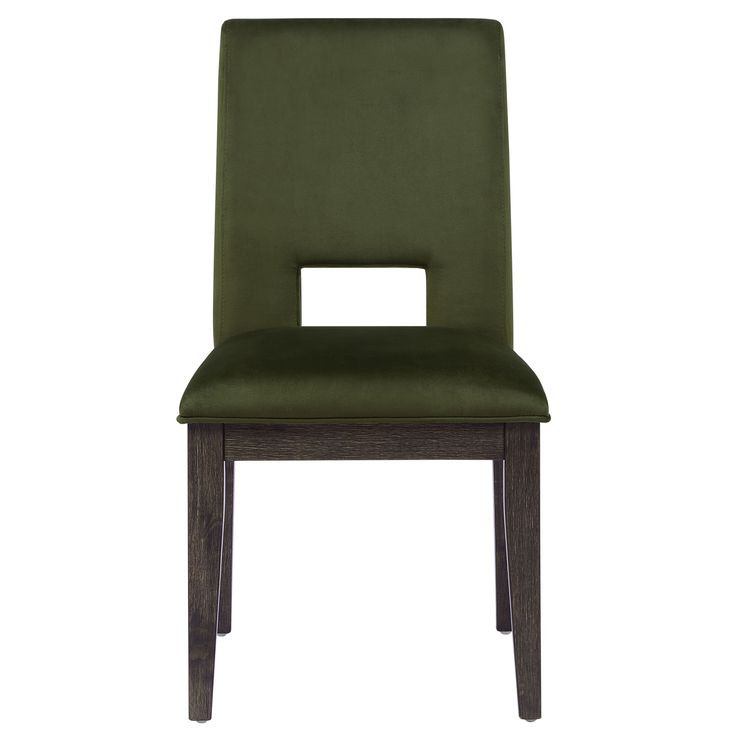 Evan Green Upholstered Side Chair Set of 2