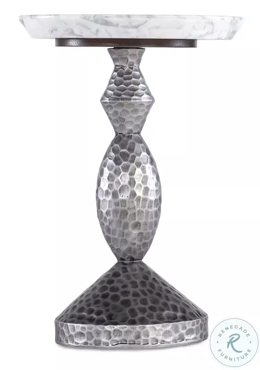 Stellan White And Gray Marble Top Side Table