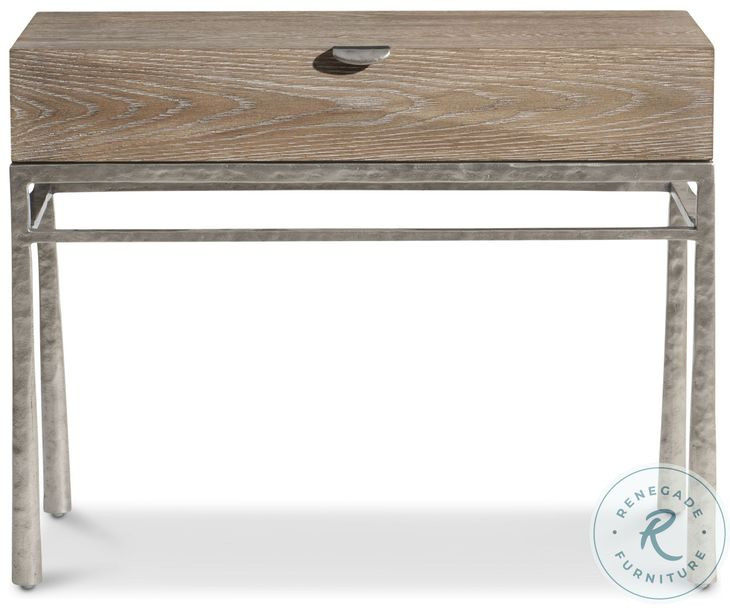 Aventura Marcona 1 Drawer Nightstand with Metal Frame and USB Charging