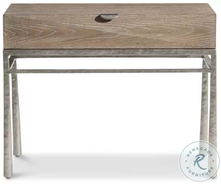 Aventura Marcona 1 Drawer Nightstand with Metal Frame and USB Charging