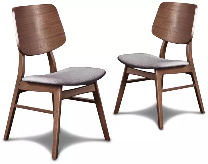 Oscar Dark Gray Upholstered Dining Chair Set of 2