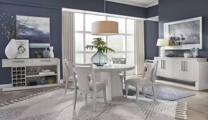 Lorelei Misty Cloud 72" Extendable Oval Dining Table
