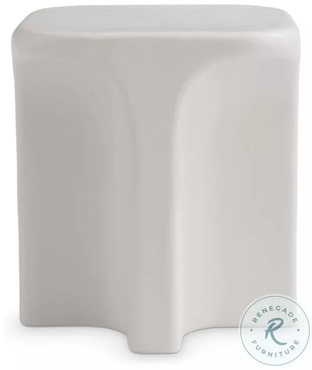 Lennox Chalky White Square Outdoor Side Table