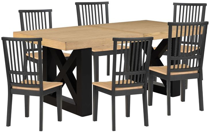 Magnolia Black Extendable Rectangular Dining Room Set