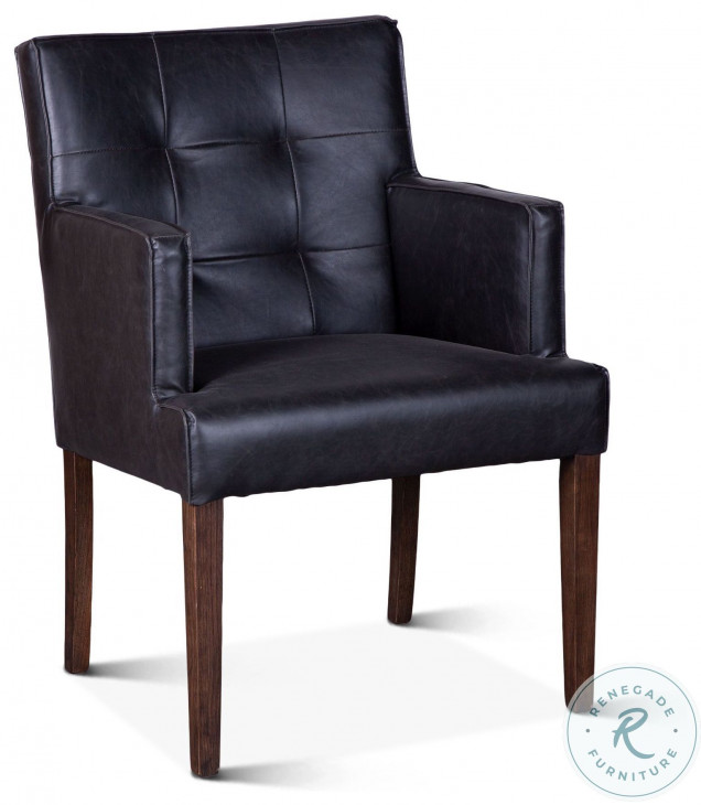 Avery Black Leather Arm Chair From World Interiors | Coleman Furniture