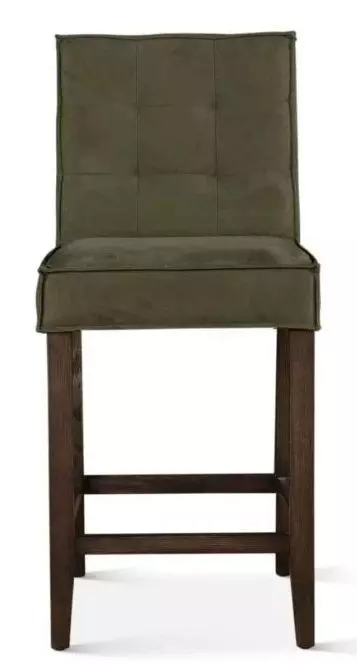 Aven Green Eco Suede Counter Height Stool
