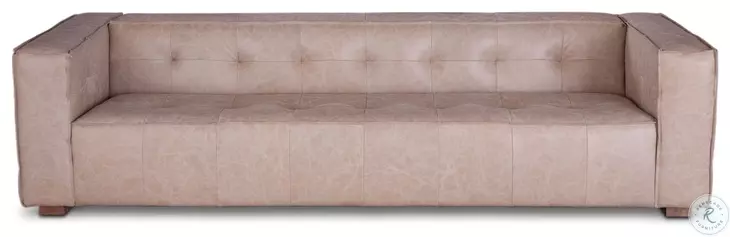 Portia Vintage Cream Italian Leather Sofa