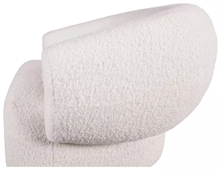 Florence Cream Boucle Fabric Swivel Accent Chair