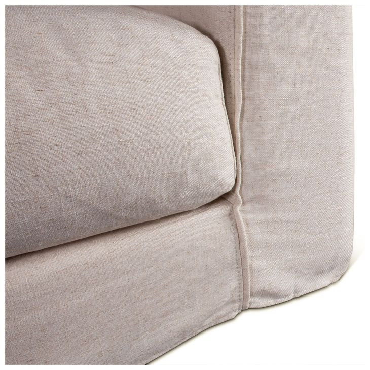 Oliver White Linen Slipcover Chair