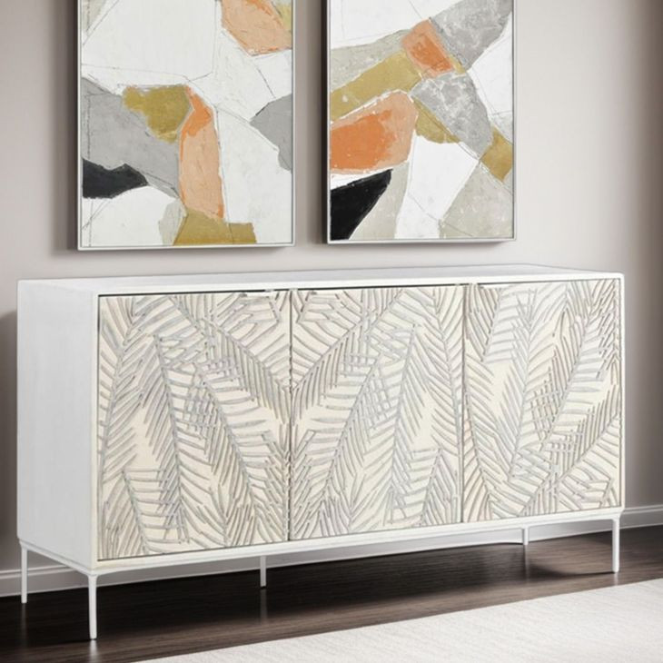 Isla Coastal White 3 Door Sideboard