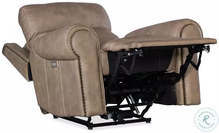 Duncan Light Brown Power Reclining Living Room Set with Power Headrest And Lumbar