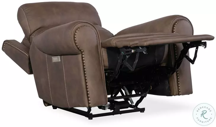 Duncan Dark Brown Power Reclining Living Room Set with Power Headrest And Lumbar