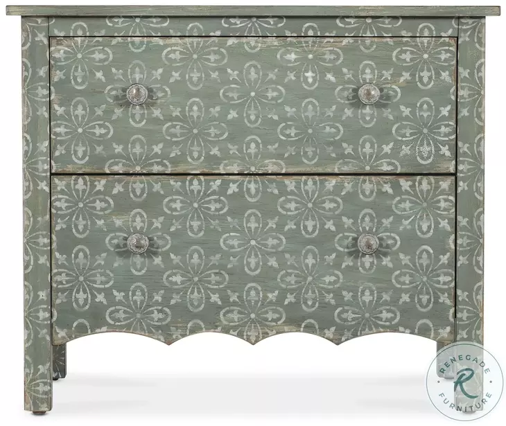 Newport Antique Green 2 Drawer Nightstand