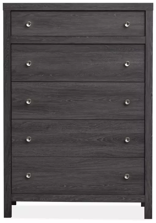 Meadowrise Raisin Black 5 Drawer Chest