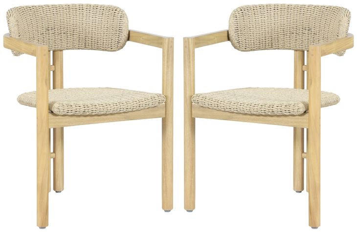 Sedona Beige Outdoor Dining Chair Set of 2