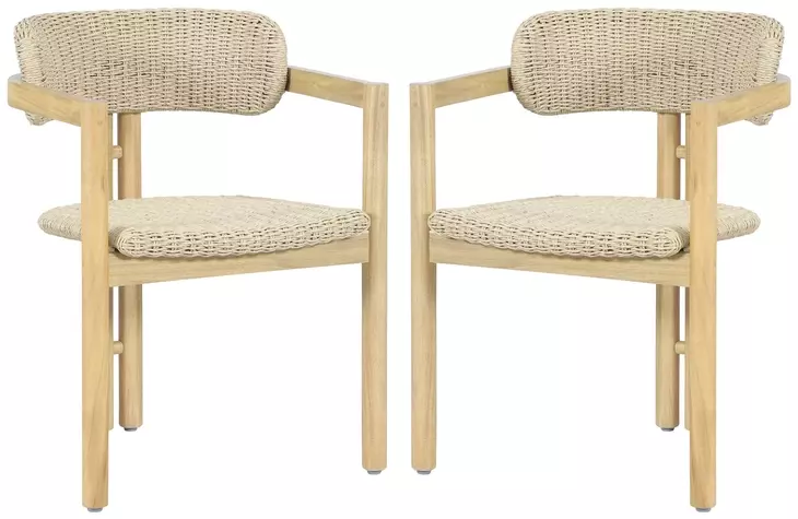 Sedona Beige Outdoor Dining Chair Set of 2