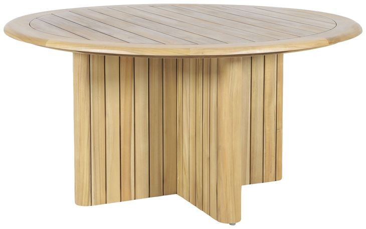 Sedona Natural 59" Round Outdoor Dining Table