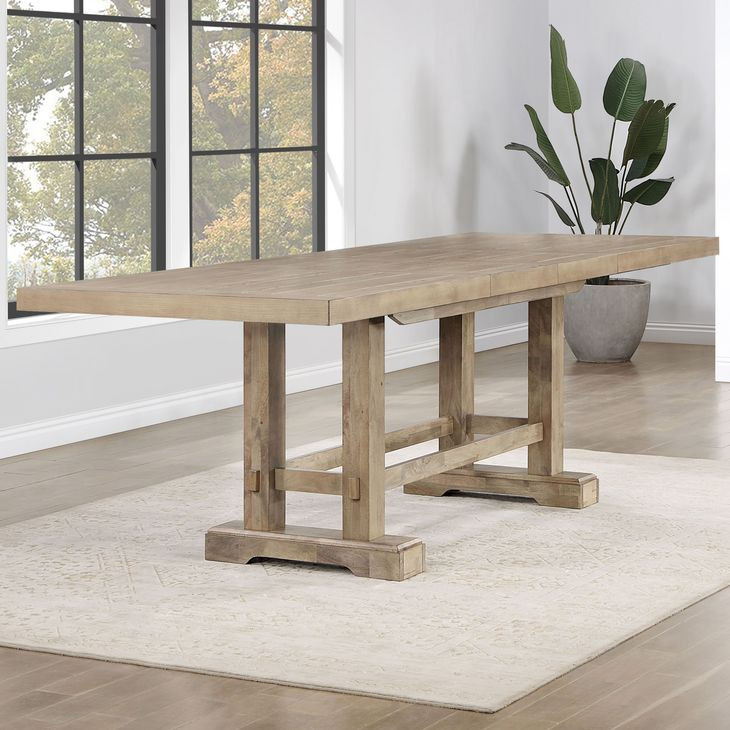 Napa Brown 72" Extendable Rectangular Counter Height Dining Table