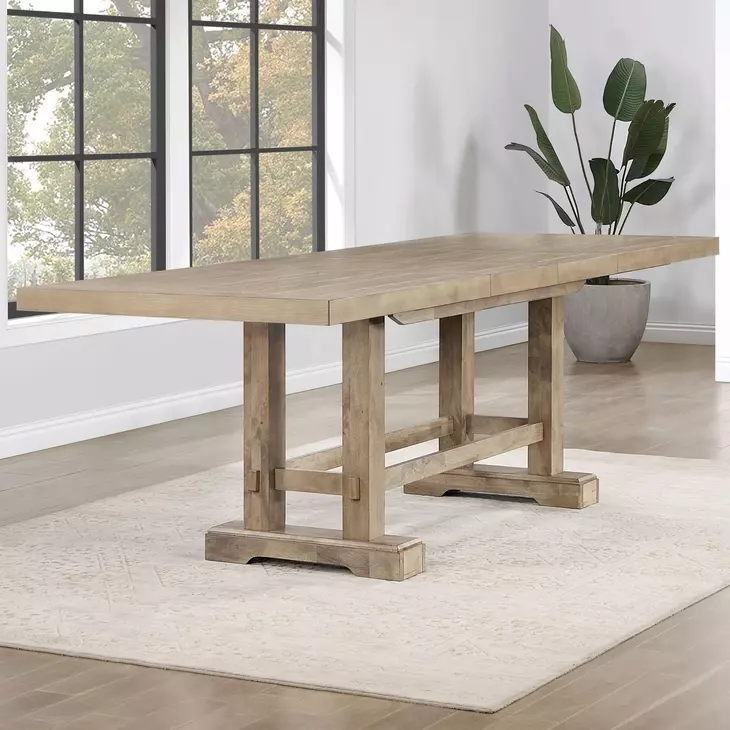Napa Brown 72" Extendable Rectangular Counter Height Dining Table