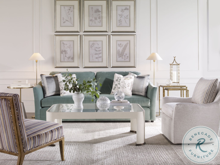 Chicago Off White And Antique Brass Chairside Table