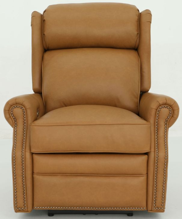 Gabby Santa Fe Brandy Leather Lounge Power Recliner with Power Headrest and Power Lumbar