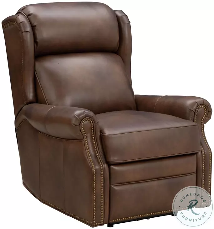 Gabby Worthington Cognac Power Recliner with Power Headrest And Lumbar