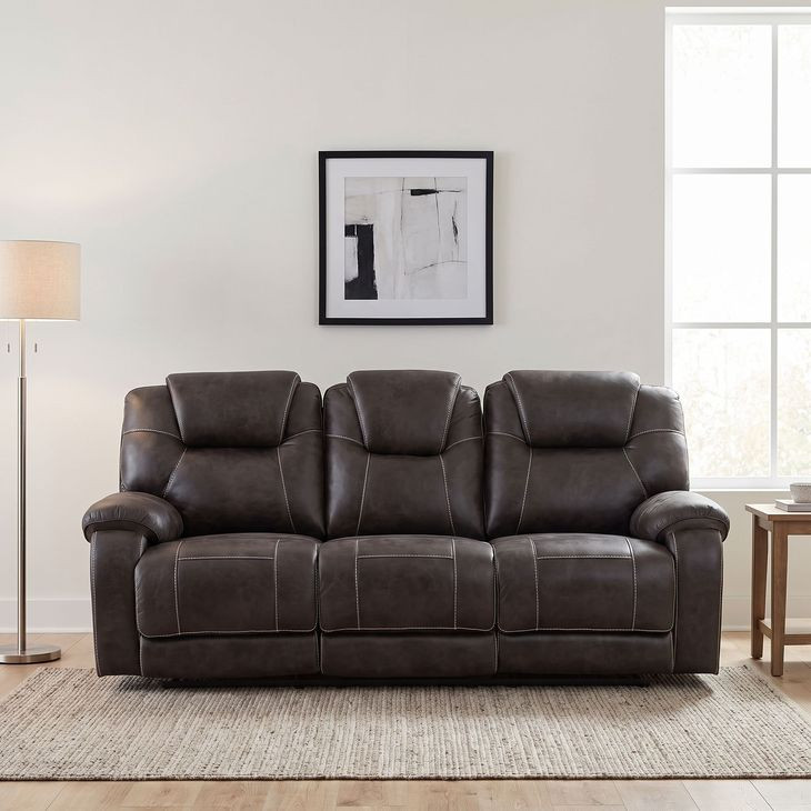 Gainesville Chocolate Double Reclining Sofa