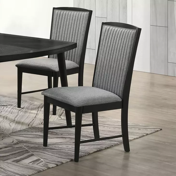 Skyline Gray Upholstered Dining Side Chair Set of 2