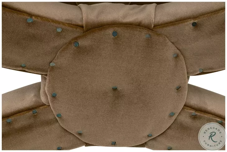 Gaston Caramel Velvet Ottoman