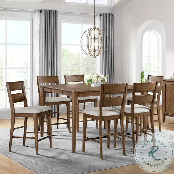 Koloa Honey Extendable Leg Counter Height Gathering Table