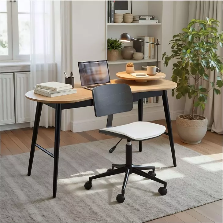 Duravel White Adjustable Office Chair
