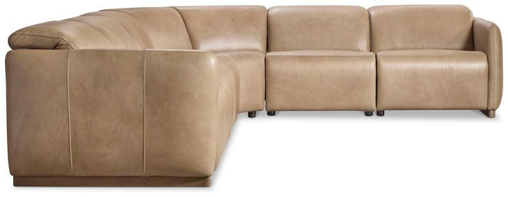 Alta Brown Leather Modular Power Reclining Sectional