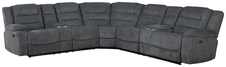 Redondo Dark Gray Power Reclining Sectional
