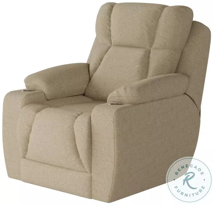 Challenger Glam Squad Sand Power Headrest Wall Hugger Big Mans Recliner