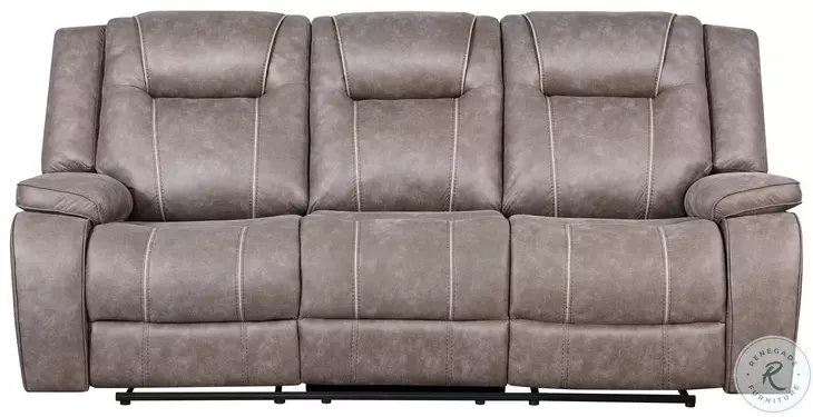 Finn Desert Taupe Performance Fabric Reclining Sofa