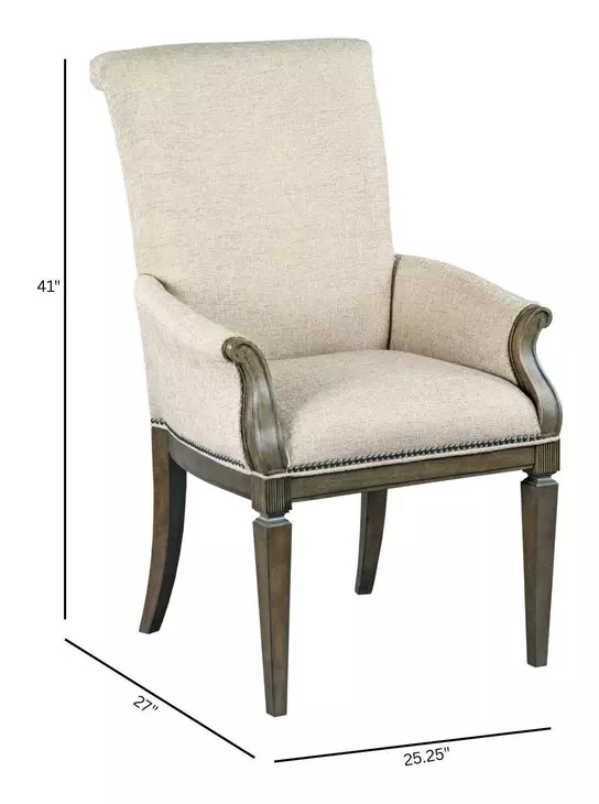 Savona Versaille Painted Upholstered Camille Arm Chair with Nailhead Trim Set of 2