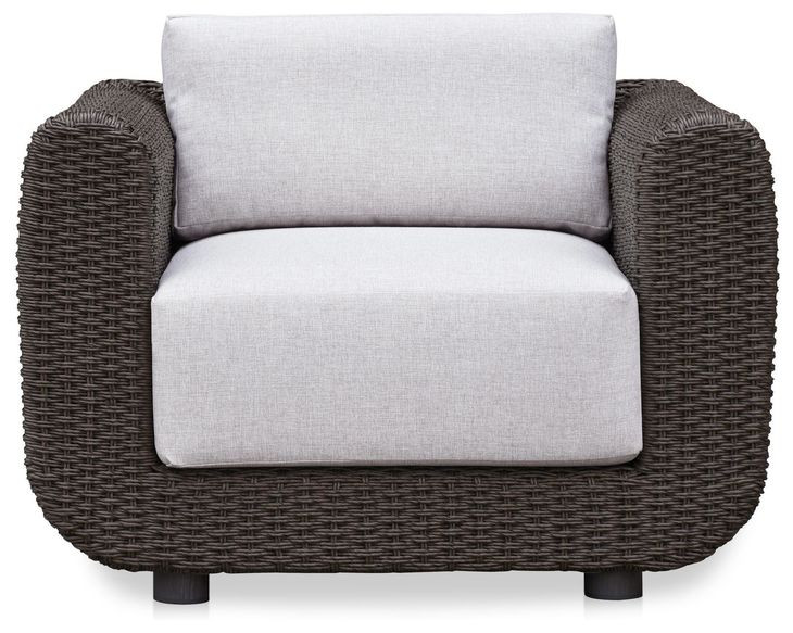 Soma Dark Brown Upholstered Outdoor Accent Chair