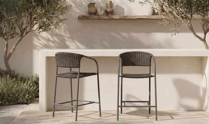 Zola Dark Brown Outdoor Bar Stool