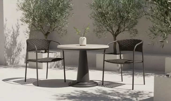 Zola Dark Brown Outdoor Dining Chair Set of 2