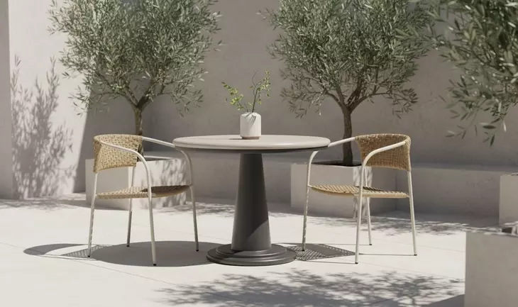 Zola Natural Outdoor Dining Chair Set of 2