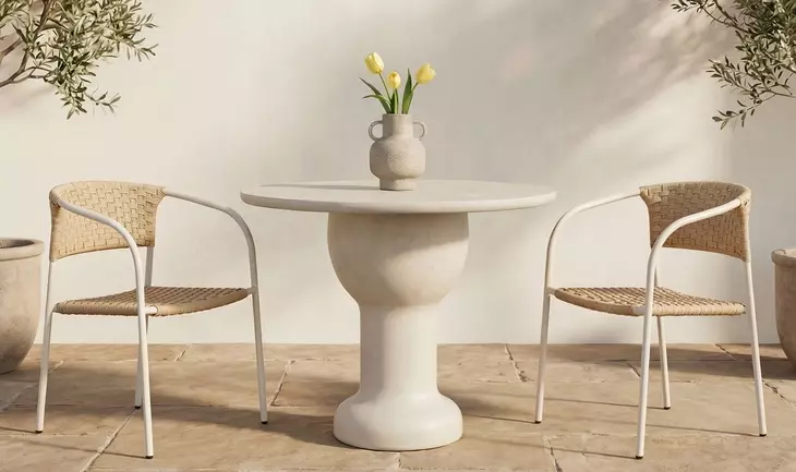 Zola Natural Outdoor Dining Chair Set of 2