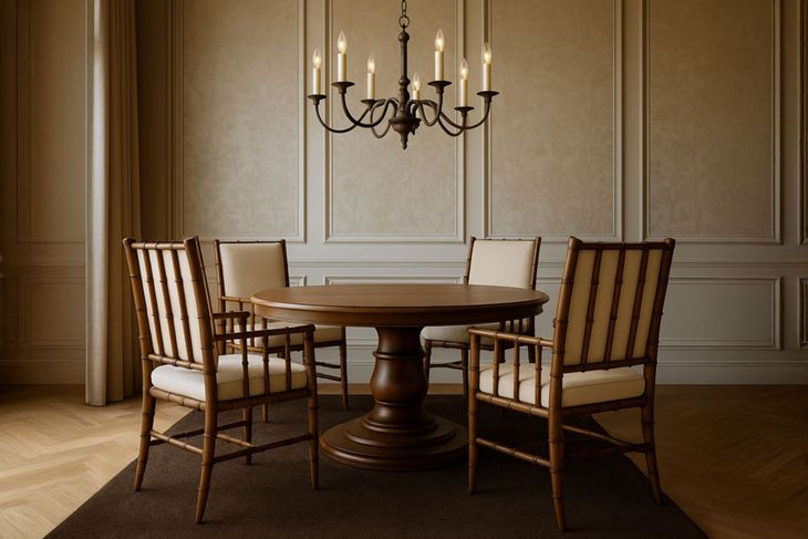 Harbor Brown Extendable Oval Dining Room Set