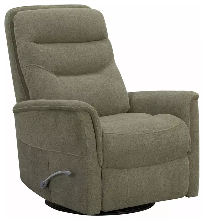 Dualis Snazzy Olive Manual Swivel Glider Recliner