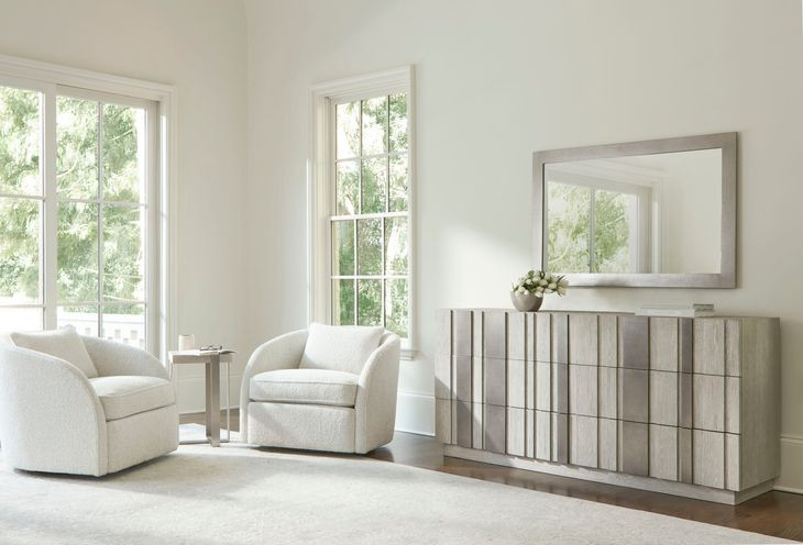 Tempo Larza and Satin Nickel Square Accent Table