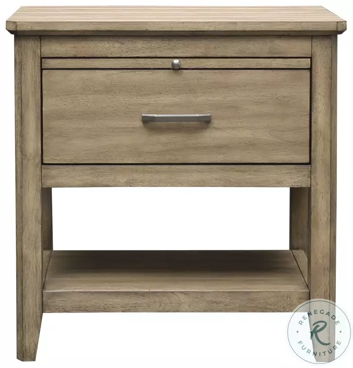 Geo Heights Butterscotch Nightstand