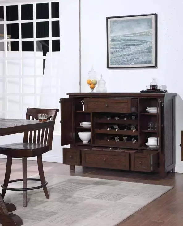 Gettysburg Dark Distressed 2 Door Spirit Cabinet