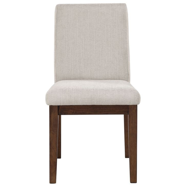 Canton Brown and Beige Upholstered Side Chair Set of 2