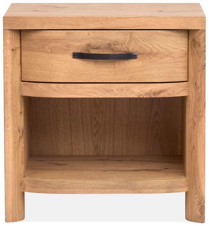 Highridge Honey Wheat 1 Drawer Open Nightstand with USB Charging