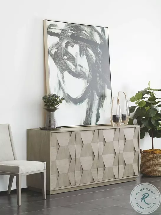 Linea Beige And Cerused Greige Upholstered Side Chair Set of 2